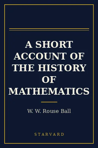 Cover of A Short Account of the History of Mathematics