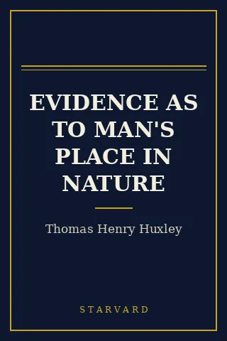 Cover of Evidence as to Man's Place in Nature