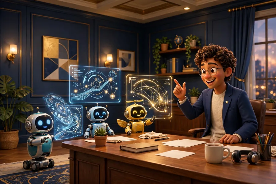 Using AI Agents: conducting a team of AI agents