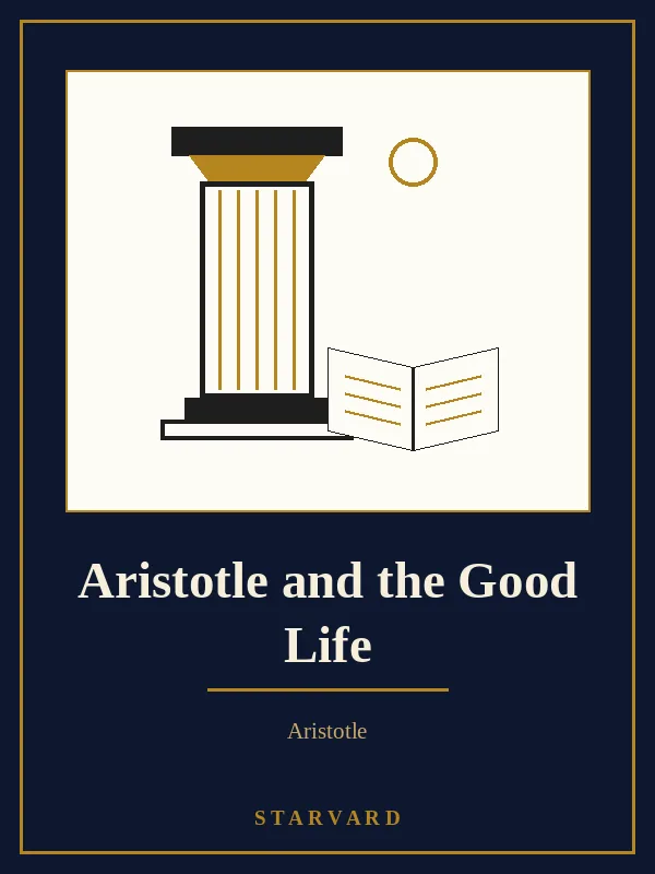 A tall Greek marble column beside an open book resting on a stone ledge, drawn in black and gold lines on a cream panel above the course title.