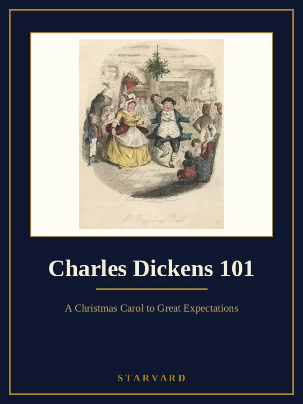 Mr. Fezziwig's Ball, John Leech's hand colored illustration for the first edition of A Christmas Carol in 1843, dancers celebrating under the mistletoe.