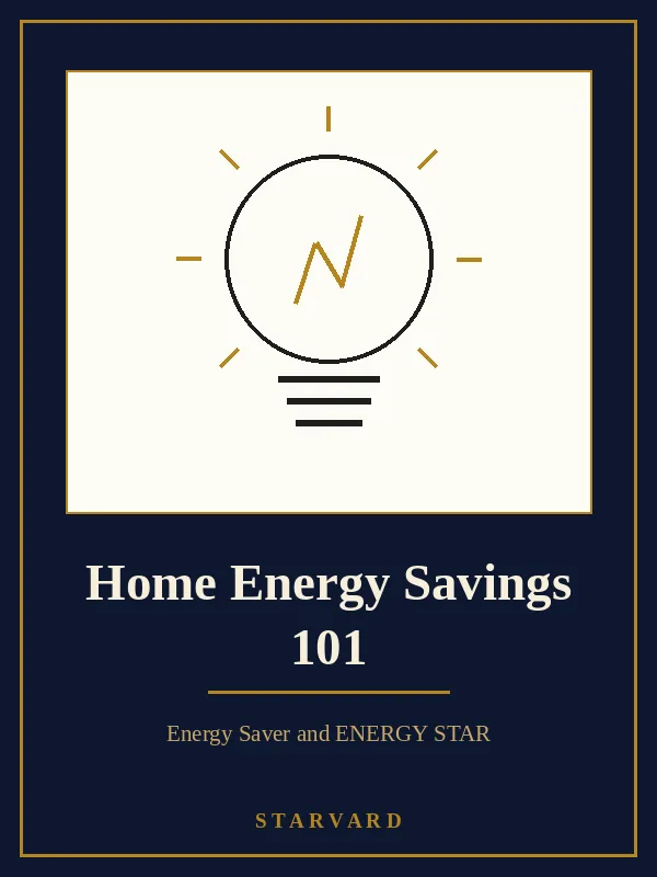 A glowing light bulb on a cream panel above the course title, with small gold rays around the bulb and a simple house outline behind it, in navy and gold.