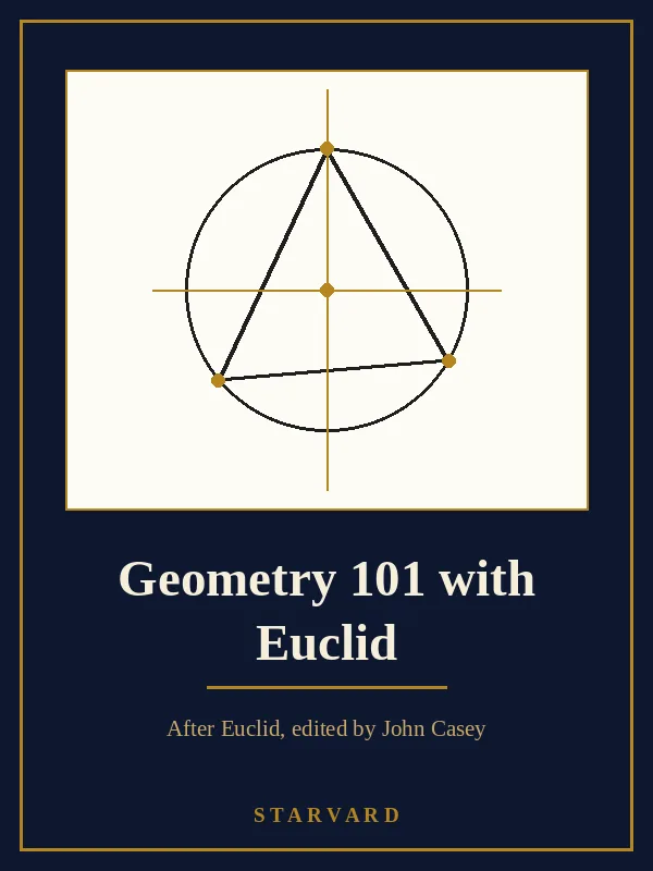 A compass and straightedge drawing geometric figures on paper, with Euclid's Elements open beside them.