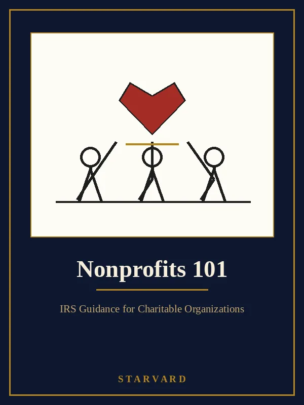 Three simple figures holding up one large heart, bold and simple on a cream panel above the course title.