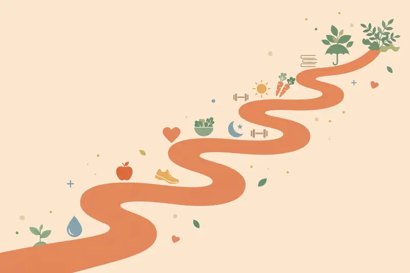 A steady path forward with small healthy choices adding up over time