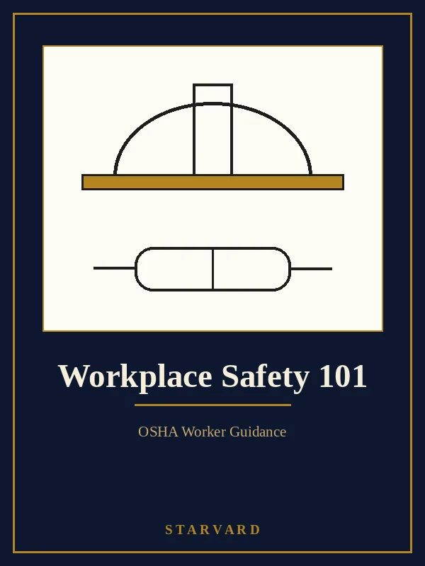 A gold hard hat above a steady ladder, bold and simple on a cream panel above the course title, with small navy lines around the hat.